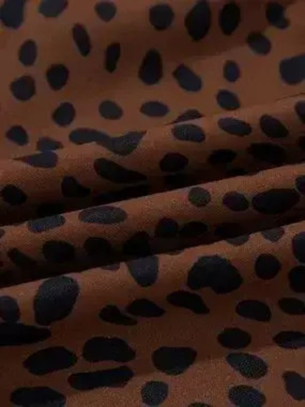Leopard Print Ruffled Puff Sleeve Blouse - Picture 8 of 8